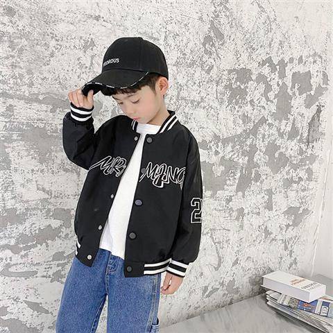 Áo Khoác Bóng Chày Cổ Đứng Thời Trang Xuân Thu Cho Bé Trai