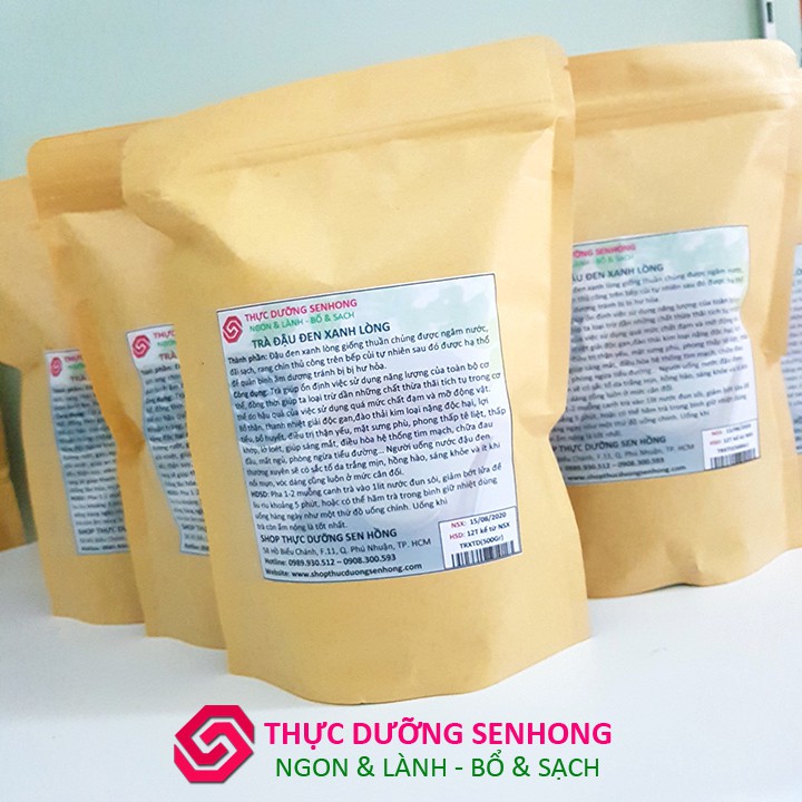 Trà đậu đen xanh lòng (500gr) rang củi theo phương pháp thực dưỡng Ohsawa