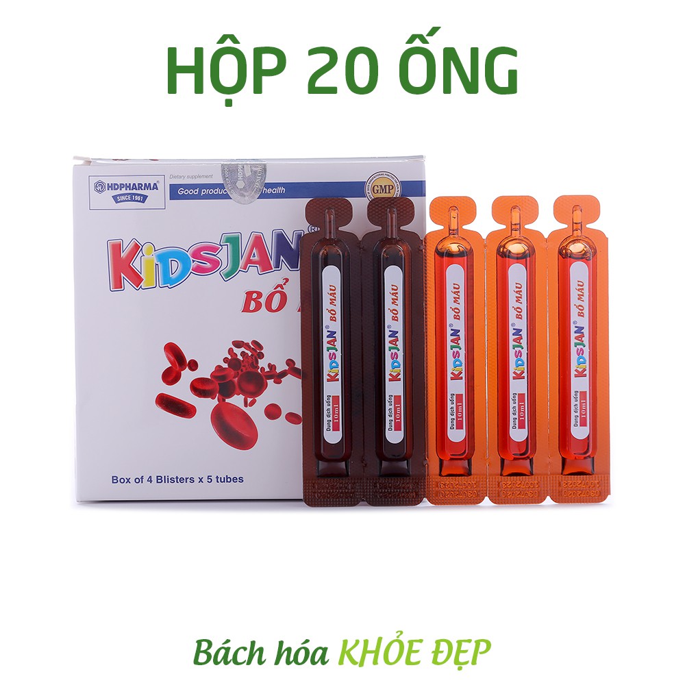 Siro KIDSJAN Bổ Máu bổ sung sắt, acid folic cho người thiếu máu - 20 ống [KIDSJAN Bổ Máu]