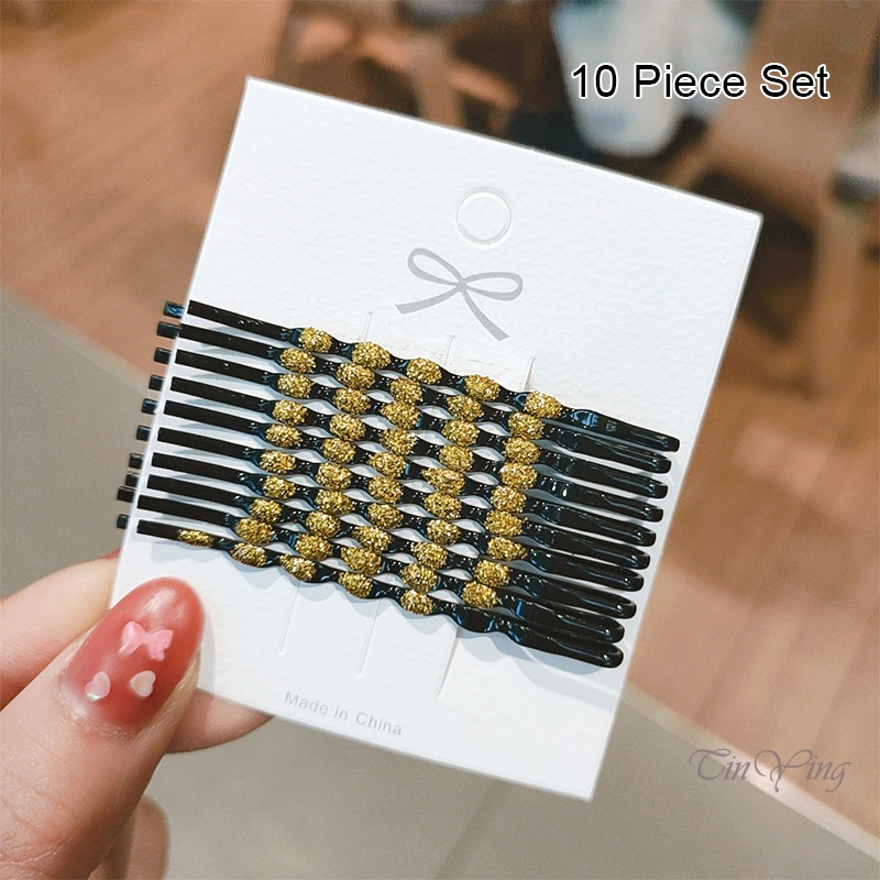 GETNOIVAS Set 10 Kẹp Tóc Mini Bằng Kim Loại Tiện Dụng DIY