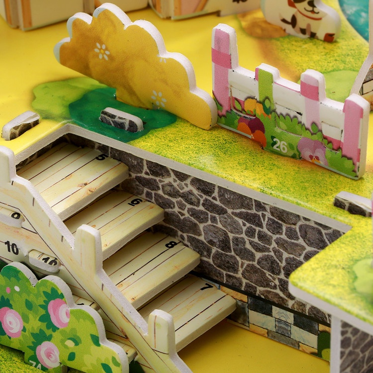 BỘ ĐỒ CHƠI XẾP HÌNH LẮP RÁP MÔ HÌNH 3D DIY-  HAPPY HOUSE VÀ VƯỜN CÂY MINI- THƯƠNG HIỆU ZILIPOO