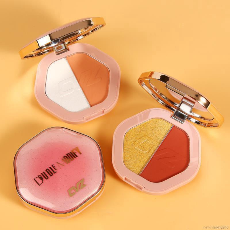 [Hàng mới về] Hộp phấn má hồng màu lì/nhũ sáng bóng 2 cách sử dụng lâu trôi | BigBuy360 - bigbuy360.vn