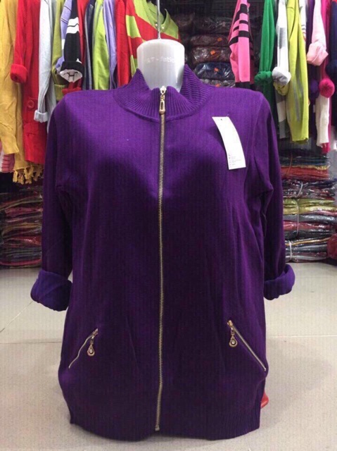 Áo khoác len dây kéo