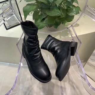 🌈😍🤩 Boot thu đông 2020 cổ nhăn gót thấp cao cấp🌼🤩🦚