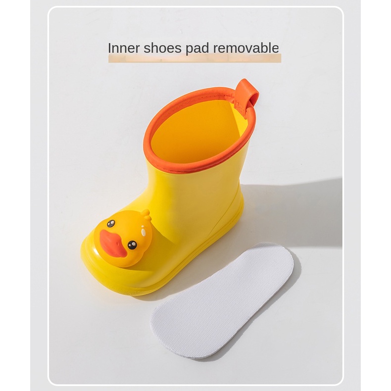 Giày đi mưa Lemonkid họa tiết hoạt hình 3 chiều không thấm nước chống trượt cho bé trai và bé gái