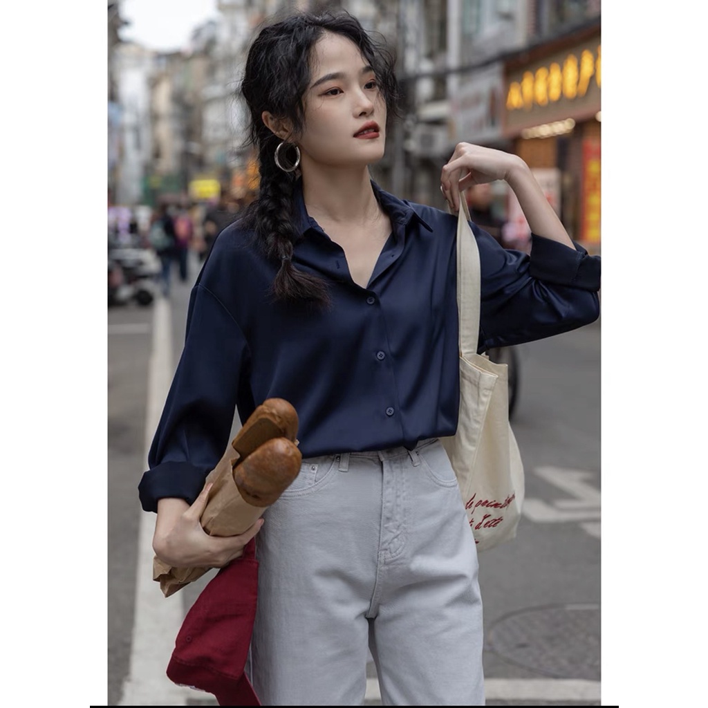 Sơ Mi Lụa Full Nút - PYDSTORE - FREESIZE
