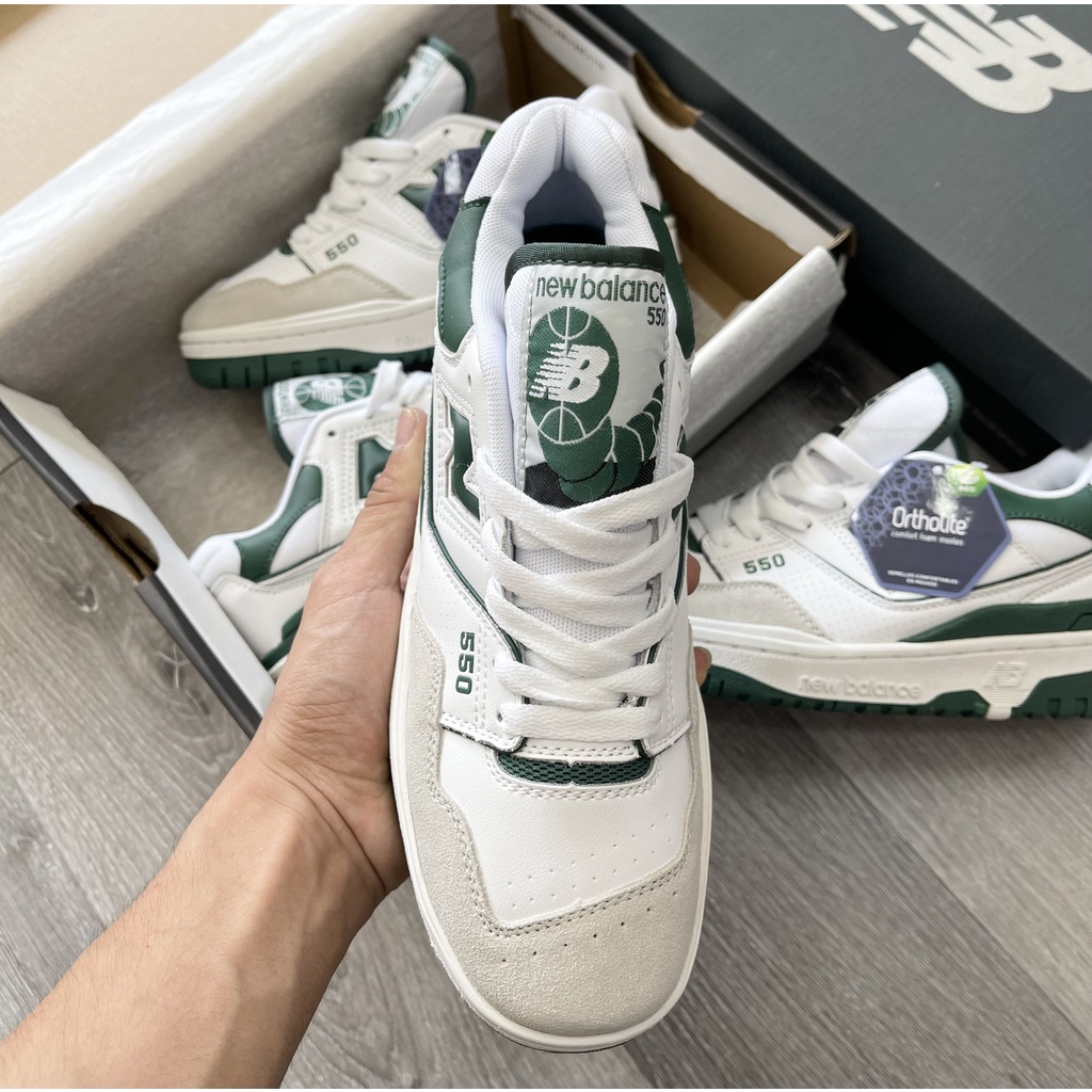 GIÀY NEW.BLANCE550 TRẮNG XANH DA LỘN LAI AU SC