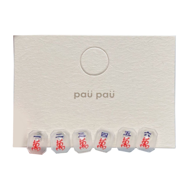 Set 6 Khuyên Tai Kim Mạt Chược Sáng Tạo Cho Nữ