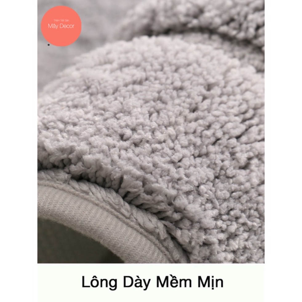 (giá sỉ) Thảm lau chân trải sàn bếp trơn màu  Decor bề mặt lông mềm mịn thấm nước 4 size 40x60, 50x80, 50x120