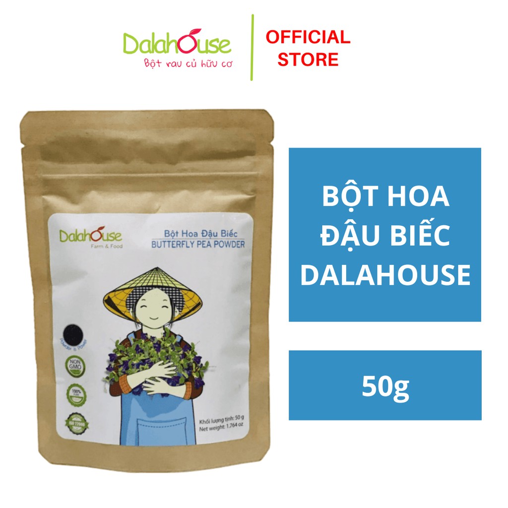 Bột Hoa Đậu Biếc Sấy Lạnh Dalahouse 50g