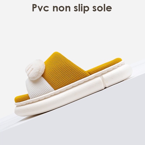 Dép CHEERFUL MARIO cotton lanh đi trong nhà chống trượt thời trang mới 2022 cho bé trai bé gái