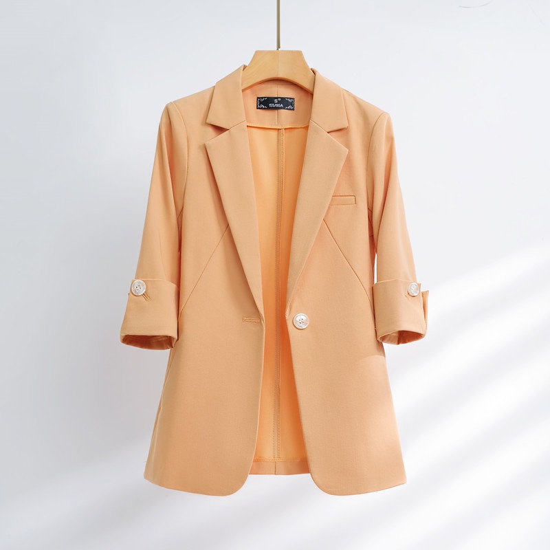 Áo vest nữ, áo blazer nữ tay lửng dáng suông màu xanh, trắng IFY Design FS304A
