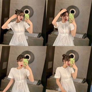 Đầm baby doll thêu hoa