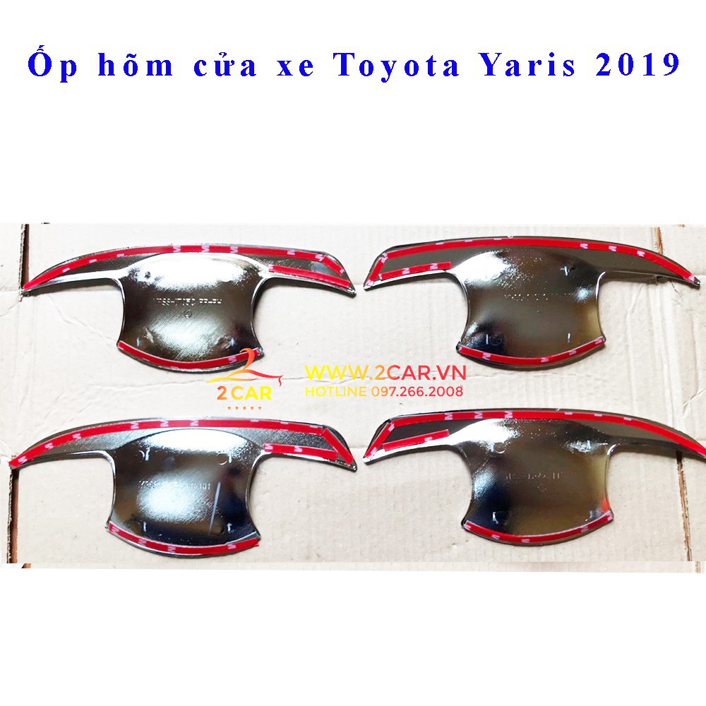 Ốp tay, hõm cửa xe Toyota Yaris 2019-2020 mạ crom