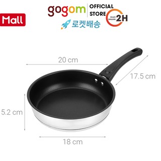 Chảo inox 3 đáy chống dính đáy từ 20cm Delites CNC60 GOG449