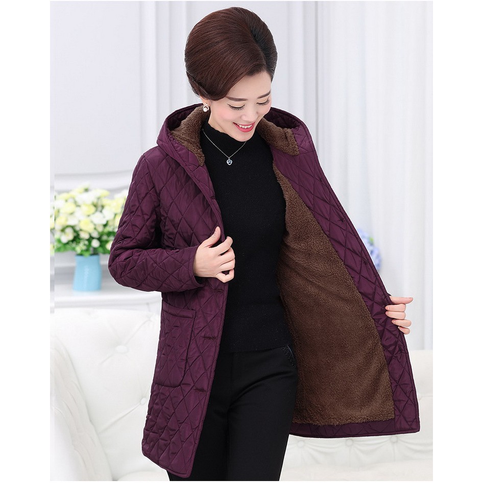 ÁO KHOÁC DÁNG DÀI TRẦN TRÁM< LÓT LÔNG CỪU SIÊU SANG