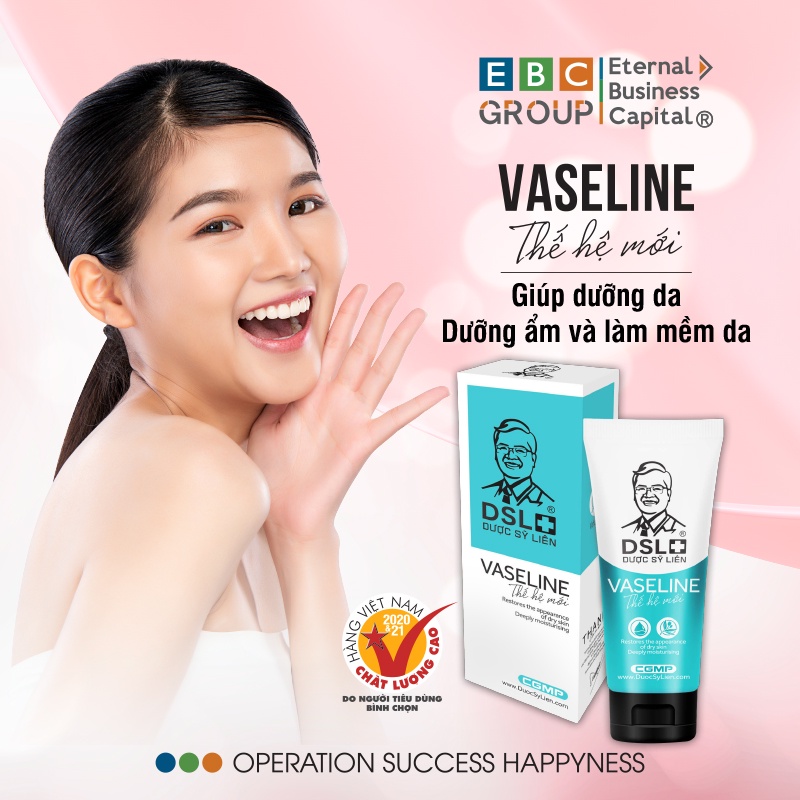 Vaseline thế hệ mới (60g) dưỡng da, dưỡng ẩm, mềm da, mịn da, vitamin E, sáng da