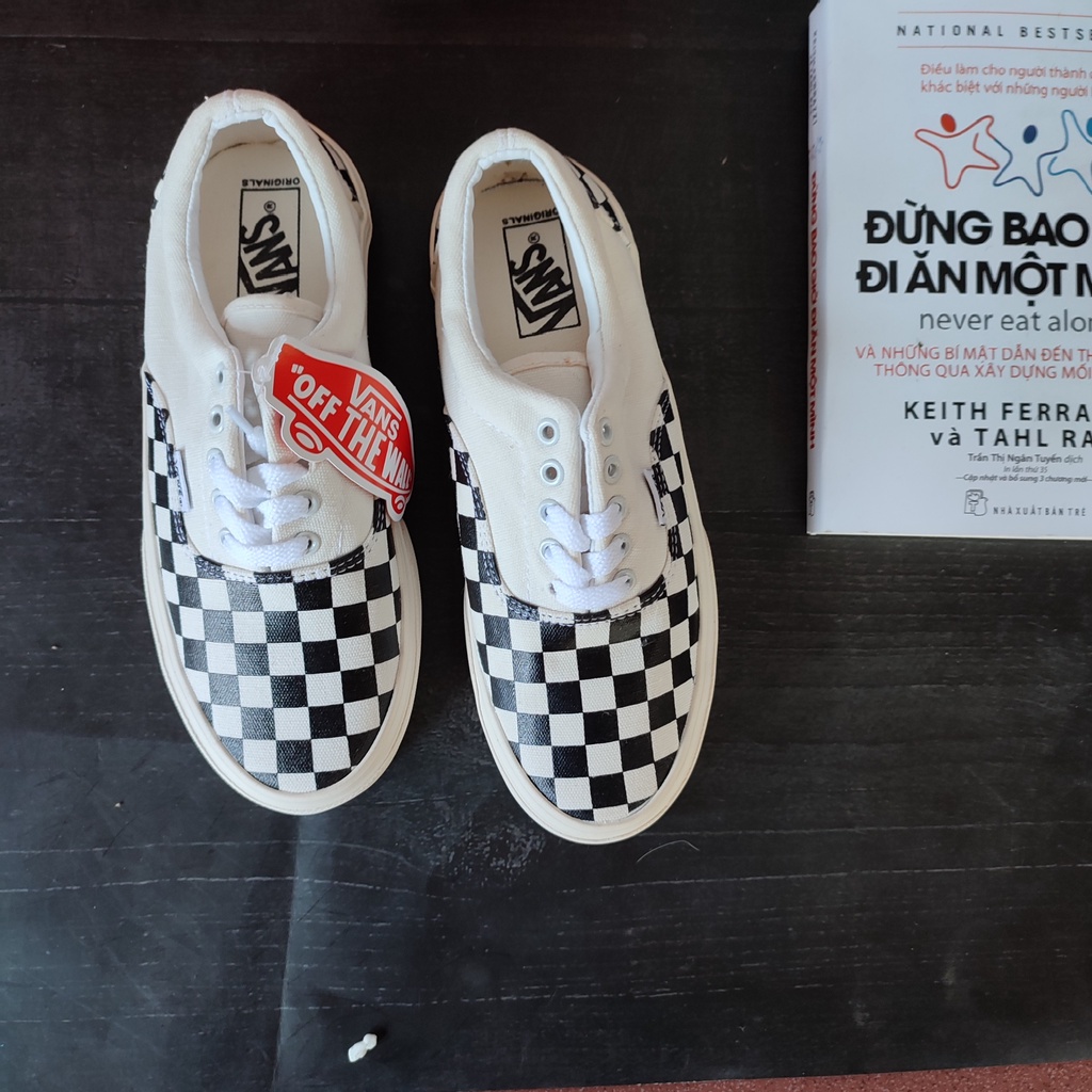 Giày vans caro buộc dây nam nữ dễ phối đồ đi học đi chơi - henry store | BigBuy360 - bigbuy360.vn