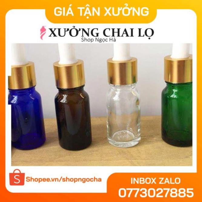 Lọ Chiết Serum ❤ GIÁ TỐT NHẤT ❤ [5ml,10ml] Lọ đựng tinh dầu bóp giọt Khoen vàng chiết mỹ phẩm , phụ kiện du lịch