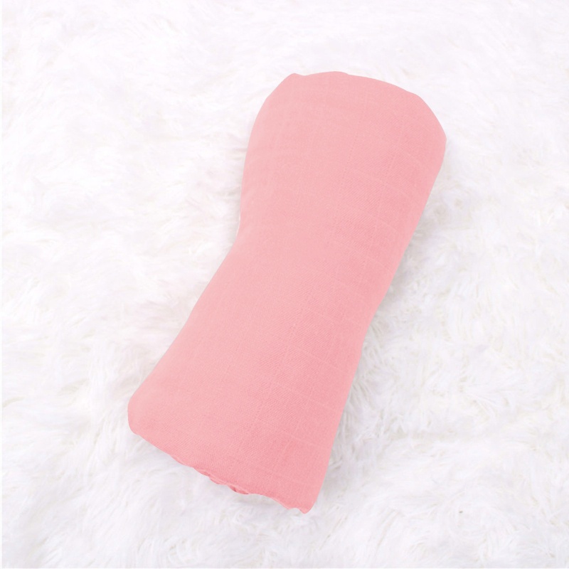 Khăn Tắm Quấn Em Bé Bằng Sợi Tre Muslin Màu Trơn