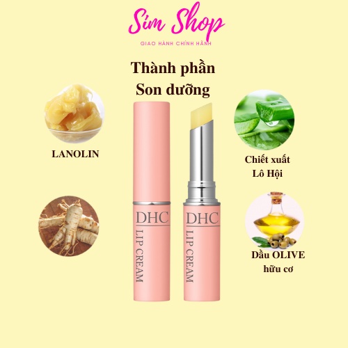 Son dưỡng môi DHC Lip Cream, giảm thâm môi, dưỡng ẩm cho môi simshop102