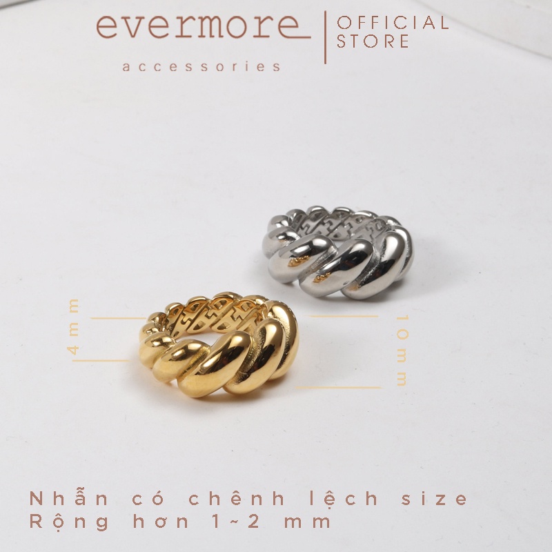 Nhẫn cao cấp Croissant EVERMORE sang trọng, minimalism - N055