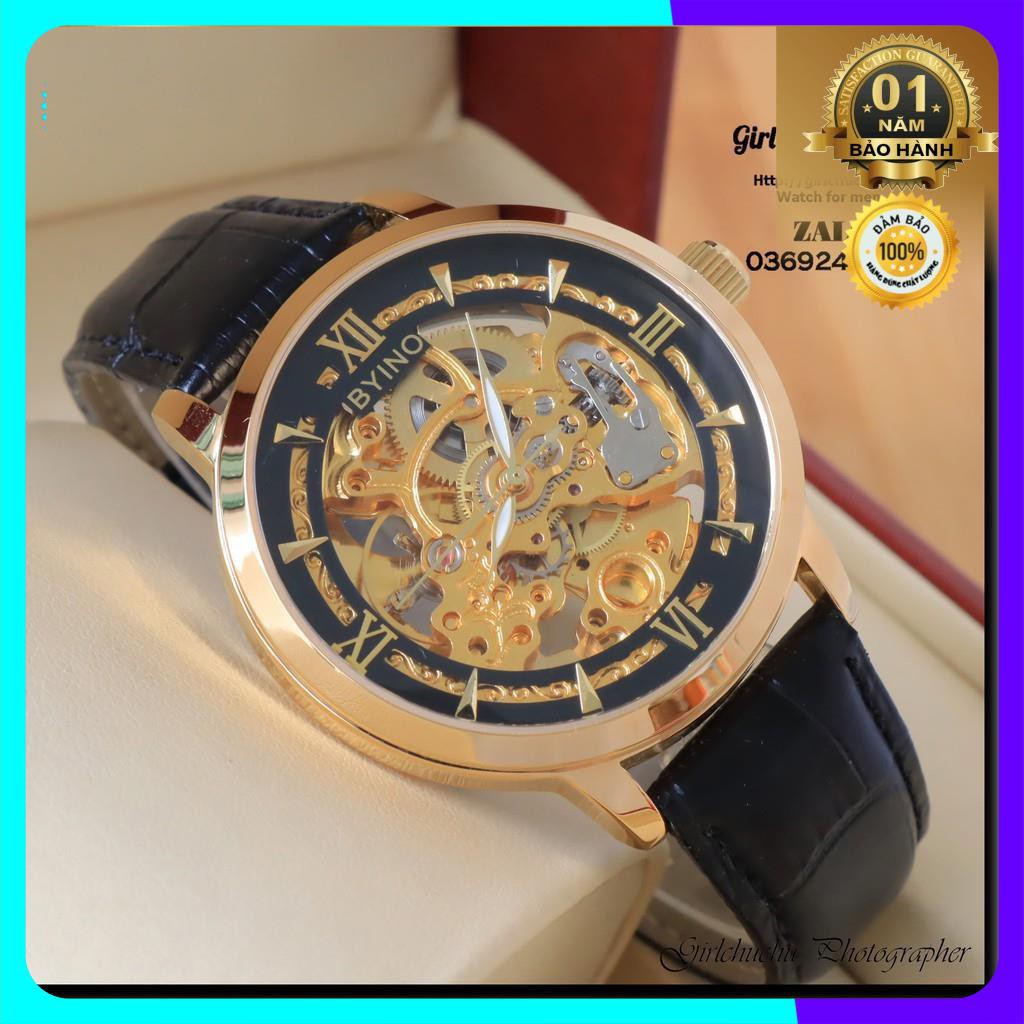 Đồng hồ cơ nam Byino chính hãng cơ lộ máy chạy tự động vĩnh viễn, máy là từ thép không gỉ cực bền bỉ [ Đồng Hồ Cơ ] | BigBuy360 - bigbuy360.vn