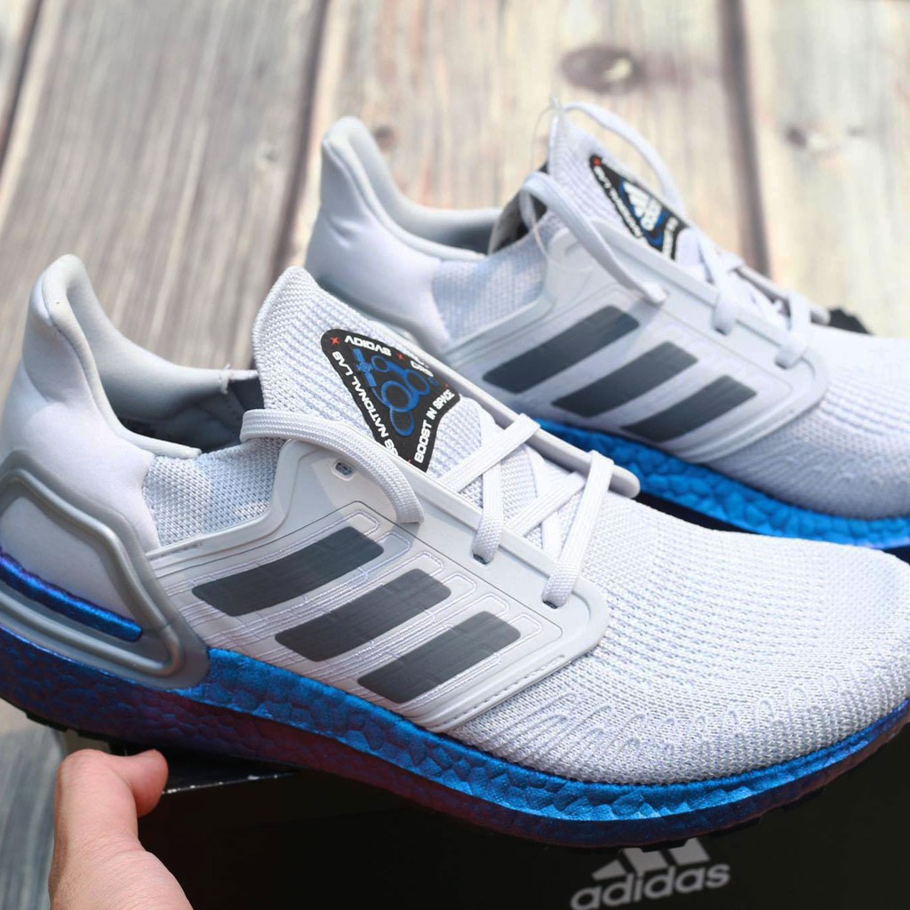 Giày Adidas Ultra boost 20 ISS sneaker thể thao nam trắng xanh EG0755 - Hàng Chính Hãng - Bounty Sneakers