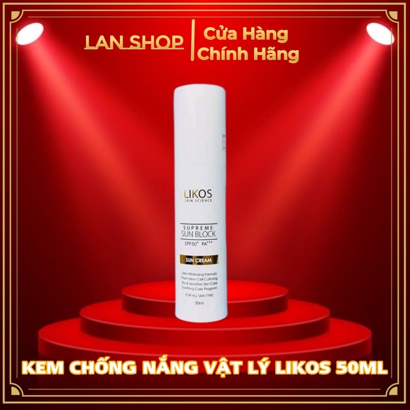 KEM CHỐNG NẮNG VẬT LÝ LIKOS 50ML