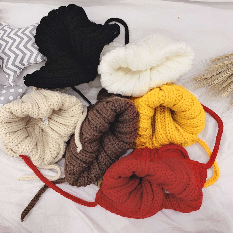 Mũ Beanie Trùm Tai Giữ Ấm Màu Trơn Dễ Thương Cho Bé