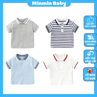 Áo Polo cho bé trai ,Áo cho bé chất cotton hàng cao cấp cho bé từ 10-25kg minmin baby