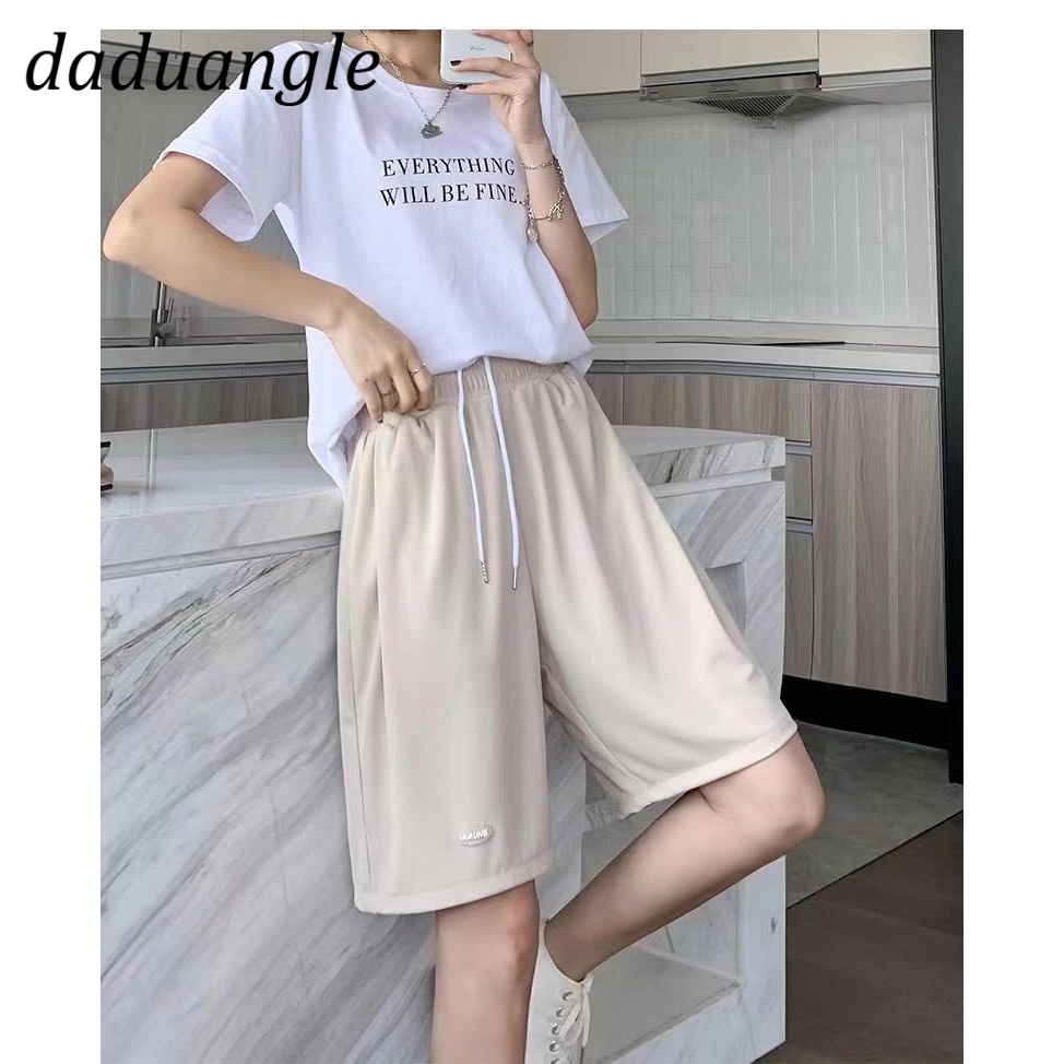 Quần short thể thao DADUHEY ống suông màu trơn thời trang mùa hè 2022 cho nữ
