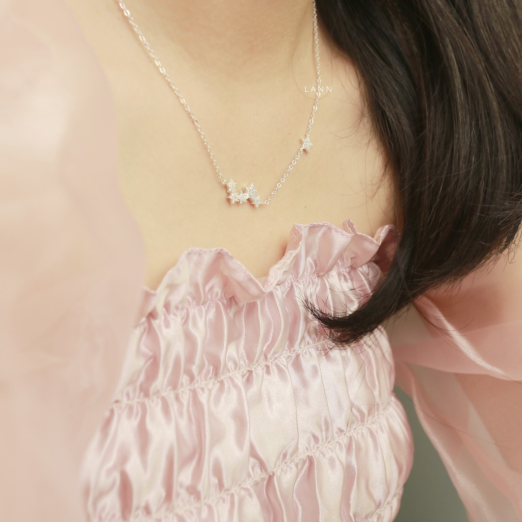 Vòng cổ mặt dải sao đá BẠC S925 LANN N079