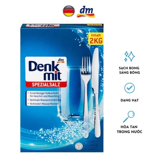 Muối dành cho máy rửa bát, giúp làm mềm nước, bảo vệ máy, bát đĩa sáng hơn Spezialsalz, hộp 2 kg nhập khẩu Đức-DENKMIT56