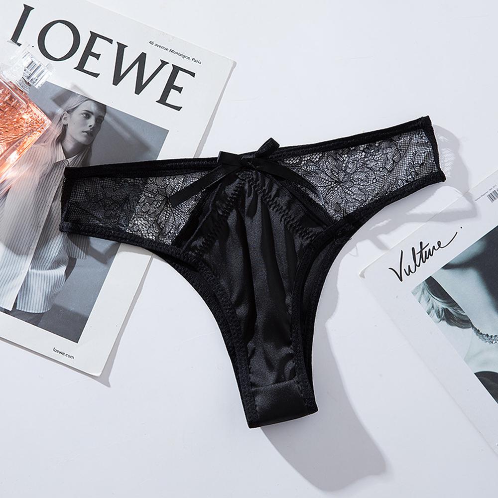 OCEANMAP Quần LóT Dây LọT Khe VảI Satin Ren Hoa