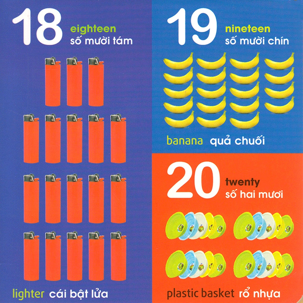 Sách - 101 First Words: Numbers - Shapes - Colours (101 Từ Đầu Tiên: Chữ Số - Hình Dạng - Màu Sắc)