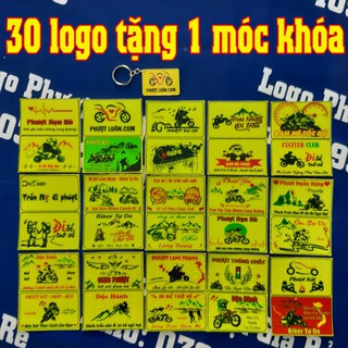combo 30 logo phượt phản quang