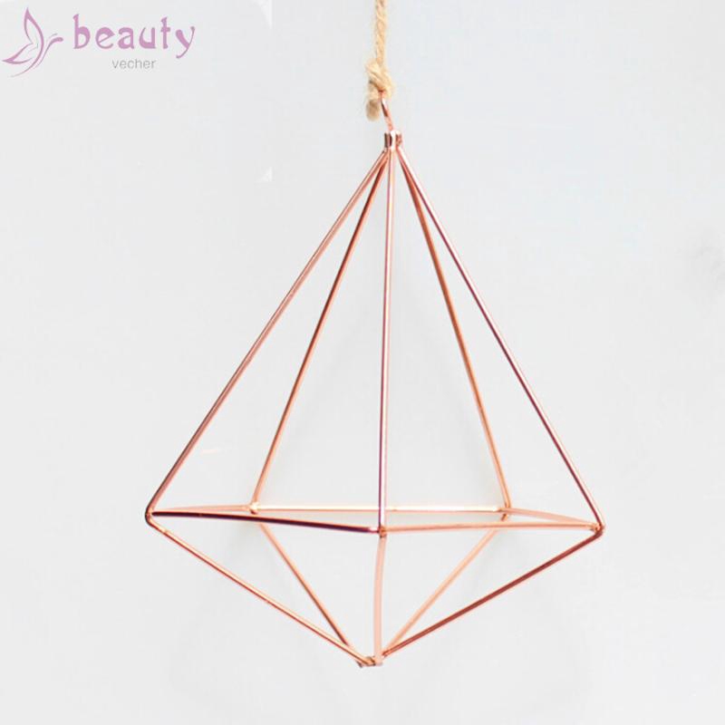 Unique Hanger Furnishing Design Basket Decoration Air Plant Flower Pot Ornament Wall Holder Garden Hanging geometric