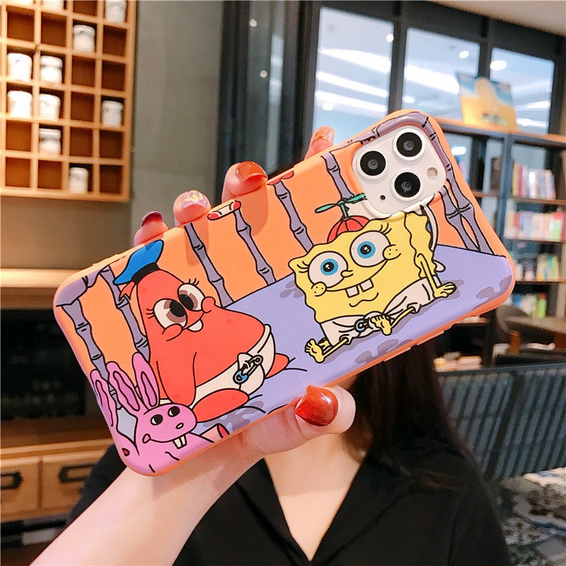 spongebob iphone 12 11 pro max case 12 mini se Ốp điện thoại in hình thời trang bằng TPU mềm cho Iphone 6(s)/6(s)+/7(+)/8(+)/X/Xr/Xs (max)