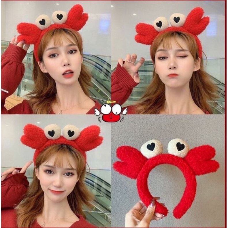 Cài tóc hình chú cua dễ thương theo phong cách hàn quốc