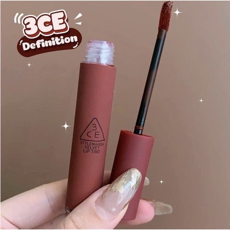 [ NEW VERSION 2021 ] Son Kem 3CE Velvet Lip Tint Definition Màu Đỏ Đất Siêu Mịn Môi