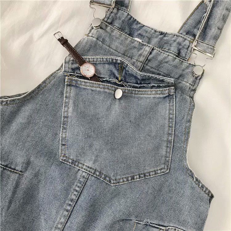 [Hàng Có Sẵn Bán Chạy] Quần Yếm Denim Dáng Rộng Phong Cách Xuân Hè Dễ Phối Đồ Kiểu Mới Phù Hợp Cho Học Sinh Nữ