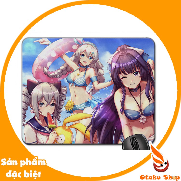 Mouse pad,Bàn di chuột,Lót chuột máy tính cao su 20x24 Anime Honkai Impact 3rd