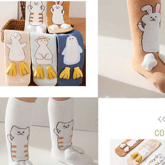 Soffny Vớ Em Bé  In Hình Hoạt Hình 3D Dễ Thương Ấm Áp