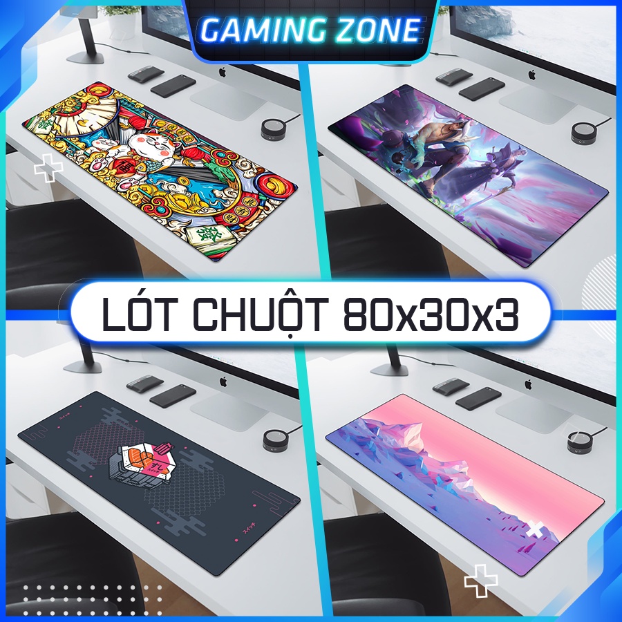 Miếng lót chuột cỡ lớn, bàn di chuột chơi game 80x30x3 chống trượt siêu bền siêu đẹp