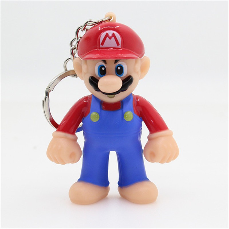 Móc Khóa Hình Búp Bê Siêu Anh Hùng Gắn Đèn LED Phát Sáng