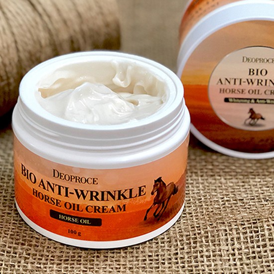 KEM DẦU MỠ NGỰA CHỐNG NHĂN DEOPROCE BIO ANTI-WRINKLE HORSE OIL CREAM 100G