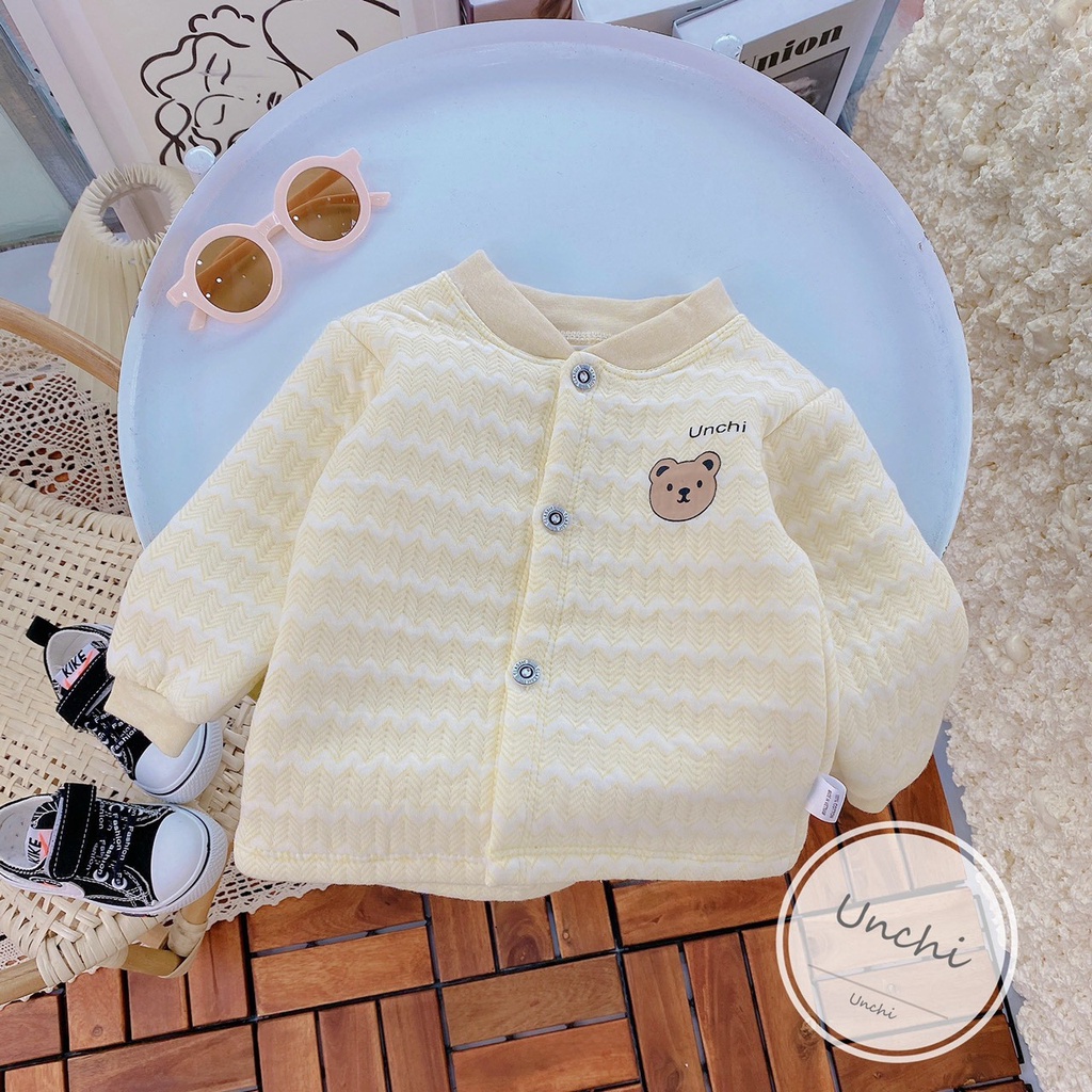 Áo khoác nỉ trần bông cho bé trai và bé gái cao cấp từ 5kg đến 15kg - A SHOP 01