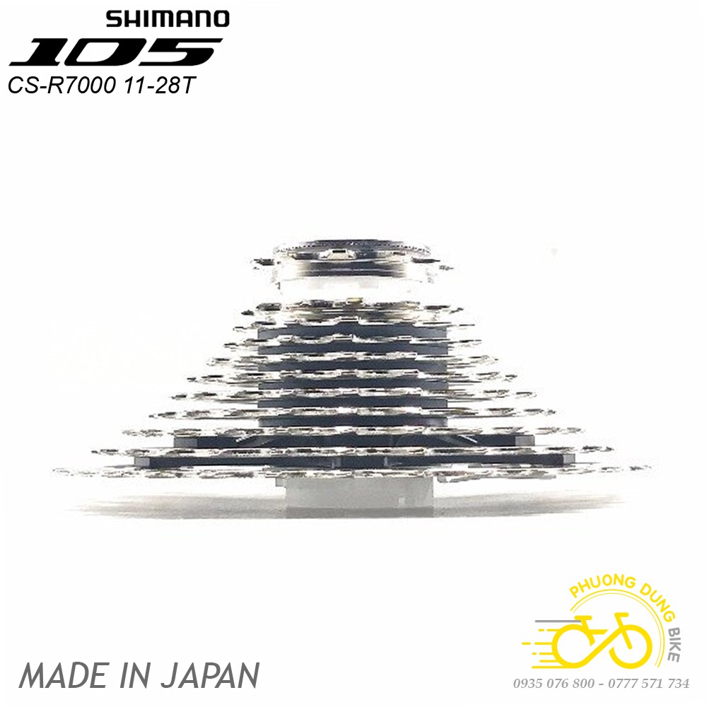 Líp thả líp 11 xe đạp SHIMANO 105 CS R7000 11 Speed - Hàng chính Hãng