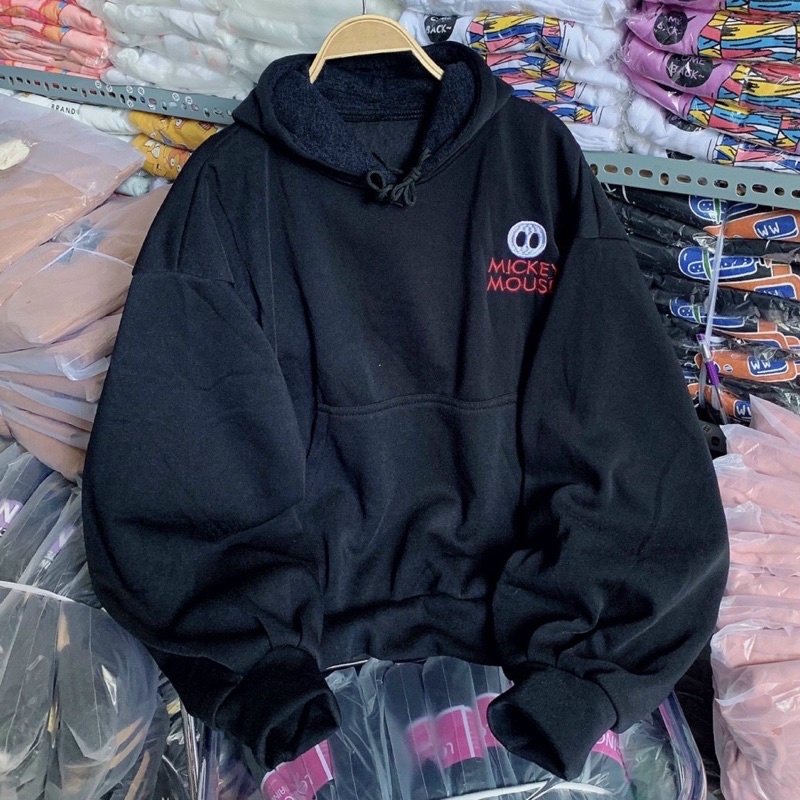 Áo khoác chui đầu hoodie nỉ ngoại thêu tay phồng unisex ulzzang nam nữ